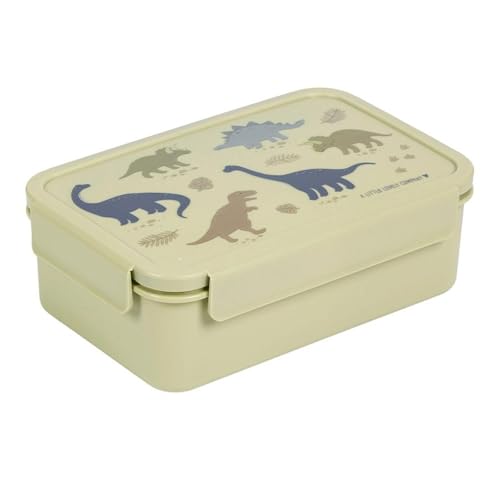 A little lovely Company Bento-Lunchbox mit 3 Fächern, Motiv Dinosaurier von A LITTLE LOVELY COMPANY