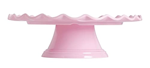 ALLC Tortenplatte aus Melamin in Pink | Rand mit Welle | Ø 27,5 cm x 9 cm | Servierplatte Tortenteller Kuchenplatte von A LITTLE LOVELY COMPANY