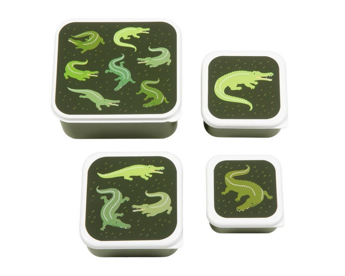 A Little Lovely Company Lunchbox Brotdose 4er Set Vesperdose Brotbox Pausenbrot von A Little Lovely Company