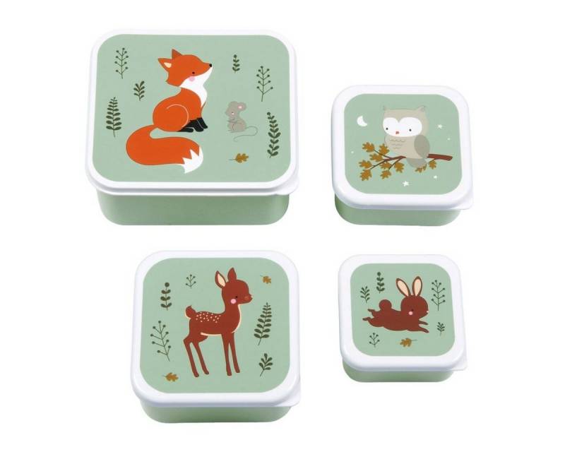 A Little Lovely Company Lunchbox Brotdosen Waldfreunde 4er Set von A Little Lovely Company