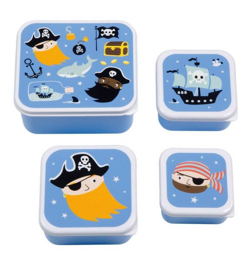 A Little Lovely Company Lunchbox Snackbox Set, Polypropylen, (4-tlg) von A Little Lovely Company