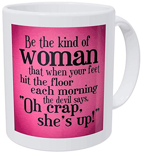 A Mug To Keep TM Kaffeebecher mit Aufschrift"Be the kind of woman that when your feet hit the floor each morning the devil says", 325 ml A Mug To Keep TM Kaffeebecher mit Aufschrift"Be the kind of woman that when your feet hit the floor each morning the devil says", 325 ml von A Mug To Keep Designs