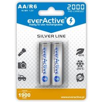 A Place For Everything - Wiederaufladbare Batterien everActive Ni-MH R6 aa 2000 mAh Silver Line - 2 Stück von A PLACE FOR EVERYTHING
