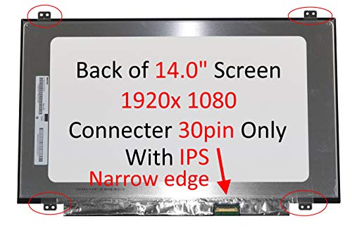 New 14" Screen 30 pin Narrow bazel Matte LCD Replacement (IPS) fits N140HCA-EAC, LP140WF7-SPK2 von A Plus Screen
