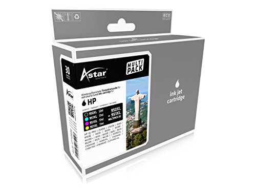 ASTAR AS46995 Tintenpatrone kompatibel zu HP OJPRO8100 ( C2P43AE ) 1x53 ml (Schwarz), 3x17 ml (Cyan, Magenta, Gelb) von HP