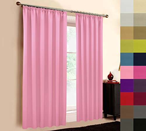 A-TEXTILE-24 Hochqualitativer Verdunkelungsvorhang nach Maß, Kräuselband, auf Maß vorhänge, Maßanfertigung, Gardinen nach Maß, Vorhang, Light Rosé (Höhe: 150cm x Breite: 145cm) von A-TEXTILE-24