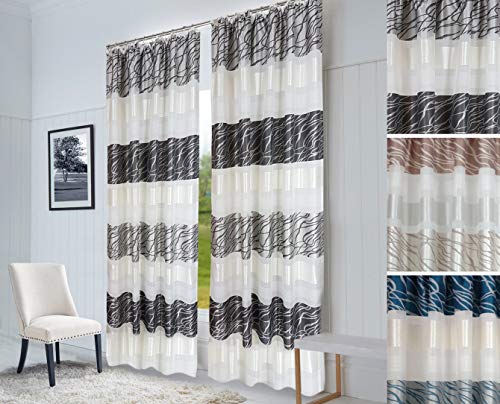 A-TEXTILE-24 Vorhang nach Maß Trondheim, Gardine nach Maß, Gardinen, maßgeschneidert, Kräuselband, Maßanfertigung von 70cm bis 330cm Höhe, Silbergrau (240cm Höhe x 145cm Breite) von A-TEXTILE-24