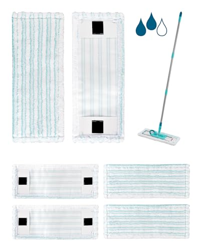 6 Stück Wischmopp Bezug Für Leifheit Clean Twist M Ergo Micro Duo/ Power CLEAN M, Bodenwischer Ersatzbezug Wischbezug Ersatz Mikrofaser Mopptuchbezug, Wischbezug für Leifheit Combi M von A aBlumen