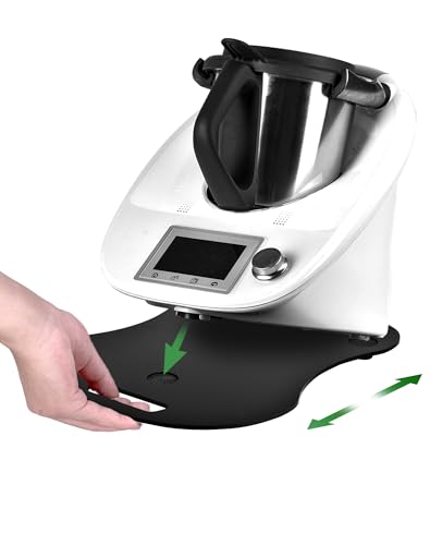 Gleitbrett für Thermomix TM6 TM5, Brett für Thermomix mit Rollen, Leicht Gleitendes Acryl Rollbrett/Slider - Schwarz Hochglanz(5mm) von A aBlumen