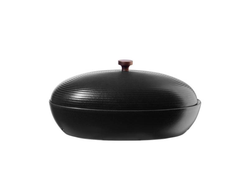 A&A Serviertopf kitchen'art Brottopf schwarz 32x18x16,5cm, Steingut von A&A