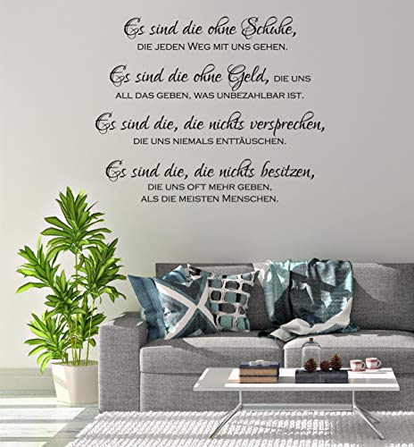 A&D-Foliendesign *NEU* Wandaufkleber/Wandtattoo/Wandsticker - Spruch - ***Es sind die ohne Schuhe.*** (Größen.- und Farbauswahl) von A&D-Foliendesign