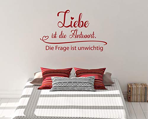 A&D-Foliendesign WANDTATTOO Spruch/Zitat ***Liebe ist die Antwort*** (Größen und Farbauswahl) von A&D-Foliendesign