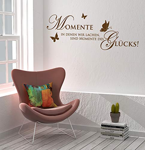 A&D-Foliendesign WANDTATTOO Spruch/Zitat ***MOMENTE in denen wir lachen,sind Momente des GLÜCKS!*** von A&D-Foliendesign