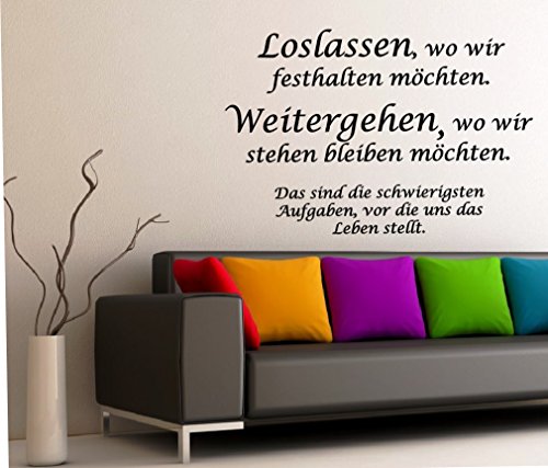 A&D Design - WANDTATTOO Sprüche/Zitate ***Loslassen wo wir festhalten möchten *** Größen.- und Farbauswahl!*** Größen.- und Farbauswahl! (80cm) von A&D design Deutschland