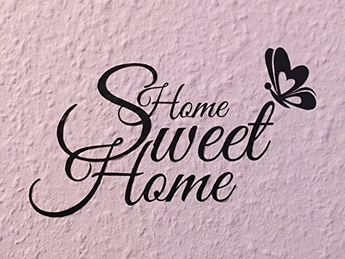 A&D design Deutschland Wandtattoo Home Sweet Home + Schmetterling Breite 35cm (Motiv 2, Gr. 04) von A&D design Deutschland