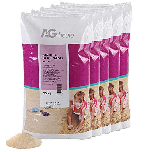 A&G-heute Min2C 1000kg 1Tonne Spielsand Quarzsand für Kinder Sandkasten Dekosand Kinderspielsand geprüft gesiebt beige Neue Qualität von A&G-heute