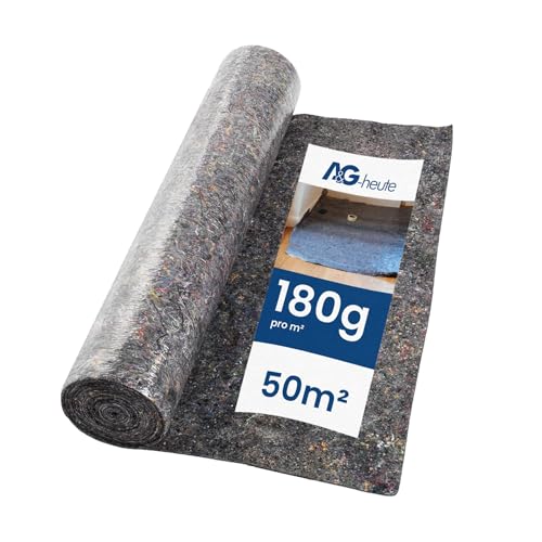 A&G-heute 50m² 180g/qm 1x 50m² Malervlies Abdeckvlies Schutzvlies Profi Qualität Rollen 100cm breit x 50lfm PE-beschichtet Malervliesrolle Abdeckfliesse für Boden Allzweckvlies von A&G-heute