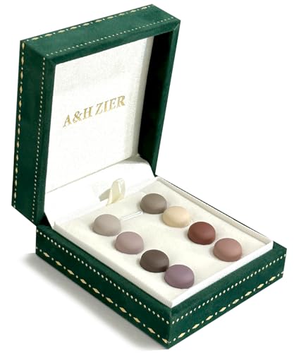 A&H ZIER 8 Pack Hijab Magnet Pinless Hijab Magnete No-Snag Hijab Pins für Muslin Frauen Starke Hijab Magnet Pins，Hijab Magnetische Pins für Schal (8, Mattierter Stil) von A&H Zier