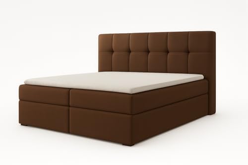 A&J MöbelLand Polsterbett 120x200 mit Bettkasten und Lattenrost – REF, Bett mit Matratze H4 und Stauraum in Braun A&J MöbelLand Polsterbett 120x200 mit Bettkasten und Lattenrost – REF, Bett mit Matratze H4 und Stauraum in Braun von A&J MÖBELLAND GMBH