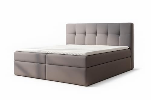 A&J MöbelLand Polsterbett 140x200 mit Bettkasten und Lattenrost – REF, Bett mit Matratze H2 und Stauraum in Grau A&J MöbelLand Polsterbett 140x200 mit Bettkasten und Lattenrost – REF, Bett mit Matratze H2 und Stauraum in Grau von A&J MÖBELLAND GMBH