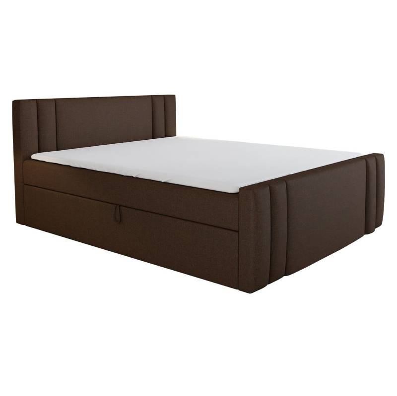 A&J MöbelLand GmbH Boxspringbett ALF mit 2 Bettkästen und Topper. (Boxspringbett mit Bettkasten und gepolstertem Kopfteil. Inclusive Topper!, TOP ANGEBOT), Länge 216 cm Höhe 106 cm von A&J MöbelLand GmbH
