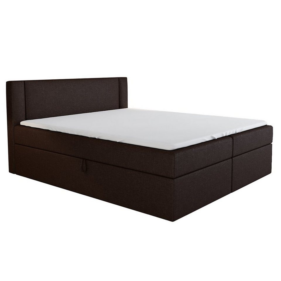 A&J MöbelLand GmbH Boxspringbett ALI mit 2 Bettkästen und Topper. (Boxspringbett mit Bettkasten und gepolstertem Kopfteil. Inclisive Topper!, TOP ANGEBOT), Länge 208 cm Höhe 106 cm von A&J MöbelLand GmbH