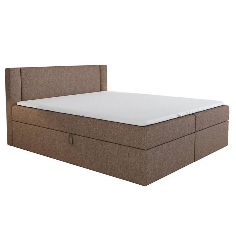 A&J MöbelLand GmbH Boxspringbett ALI mit 2 Bettkästen und Topper. (Boxspringbett mit Bettkasten und gepolstertem Kopfteil. Inclisive Topper!, TOP ANGEBOT), Länge 208 cm Höhe 106 cm von A&J MöbelLand GmbH