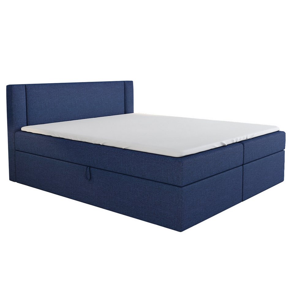A&J MöbelLand GmbH Boxspringbett ALI mit 2 Bettkästen und Topper. (Boxspringbett mit Bettkasten und gepolstertem Kopfteil. Inclisive Topper!, TOP ANGEBOT), Länge 208 cm Höhe 106 cm von A&J MöbelLand GmbH