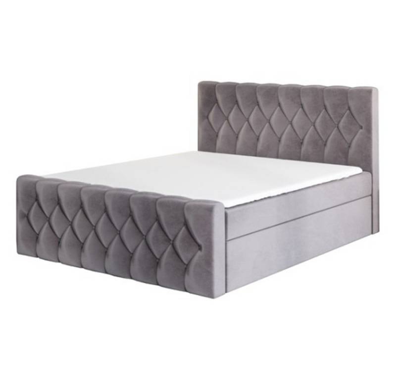 A&J MöbelLand GmbH Boxspringbett ARI mit 2 Bettkästen und Topper. (Boxspringbett mit Bettkasten und gepolstertem Kopfteil. Inclusive Topper!, Kostenlose Lieferung! TOP ANGEBOT), Länge 216 cm Höhe 106 cm von A&J MöbelLand GmbH