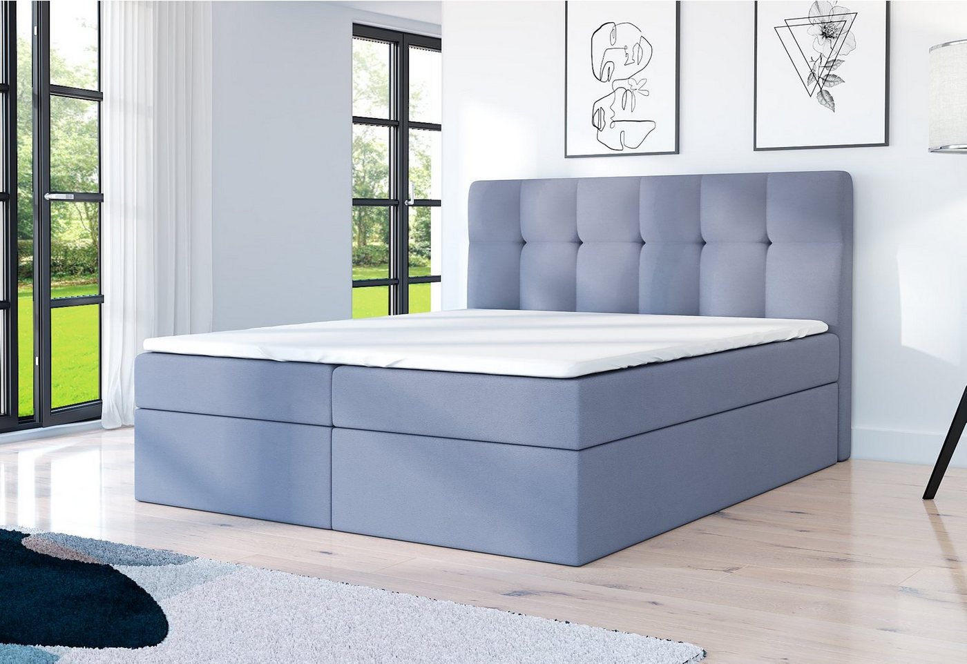 A&J MöbelLand GmbH Boxspringbett ARNOR mit 2 Bettkästen und Topper. von A&J MöbelLand GmbH