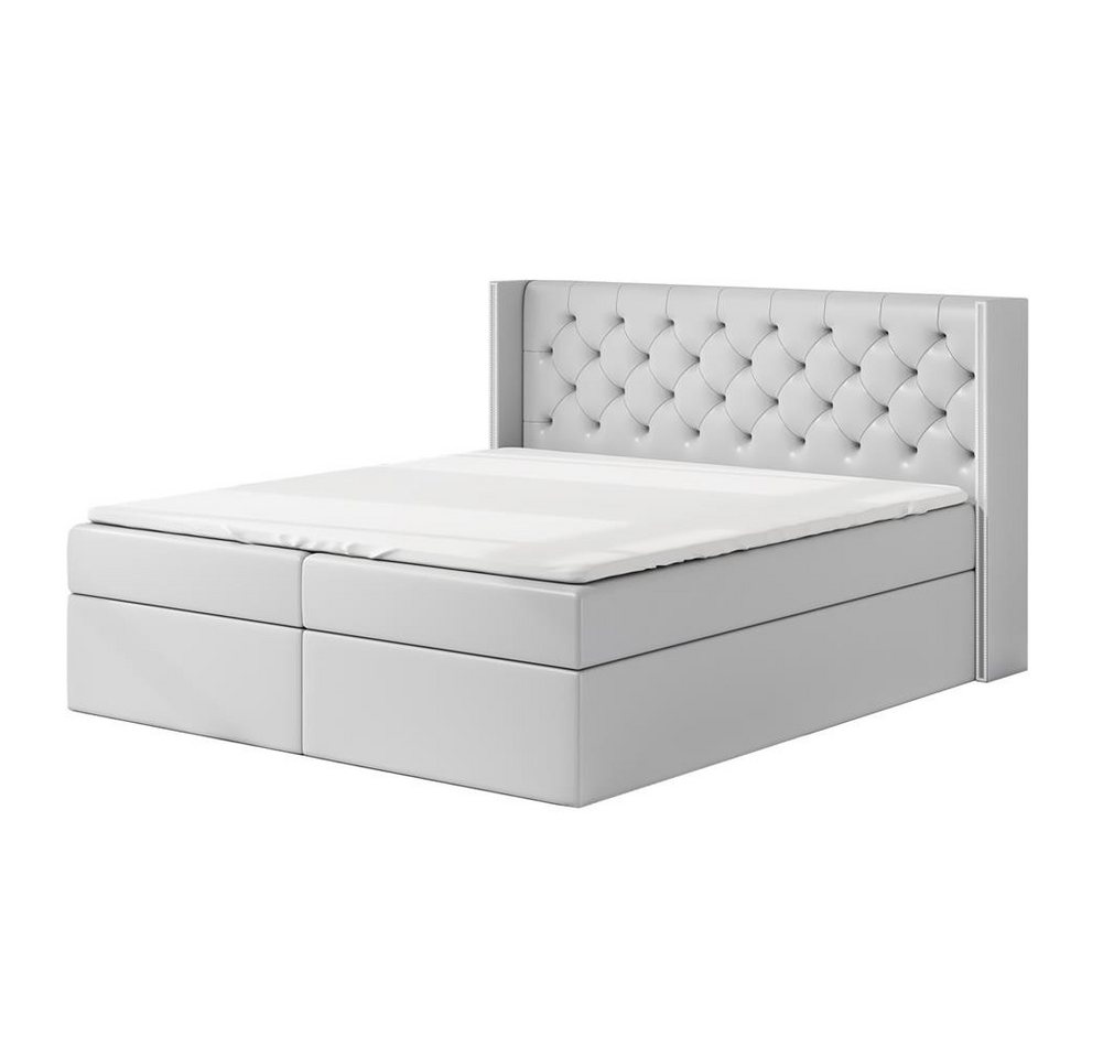 A&J MöbelLand GmbH Boxspringbett ASTA mit 2 Bettkästen, Bonell-Matratze und Topper. (Boxspringbett mit Bettkasten und gepolstertem Kopfteil. Inclusive Topper !, TOP ANGEBOT), Länge 208 cm Höhe 106 cm A&J MöbelLand GmbH Boxspringbett ASTA mit 2 Bettkästen, Bonell-Matratze und Topper. (Boxspringbett mit Bettkasten und gepolstertem Kopfteil. Inclusive Topper !, TOP ANGEBOT), Länge 208 cm Höhe 106 cm von A&J MöbelLand GmbH