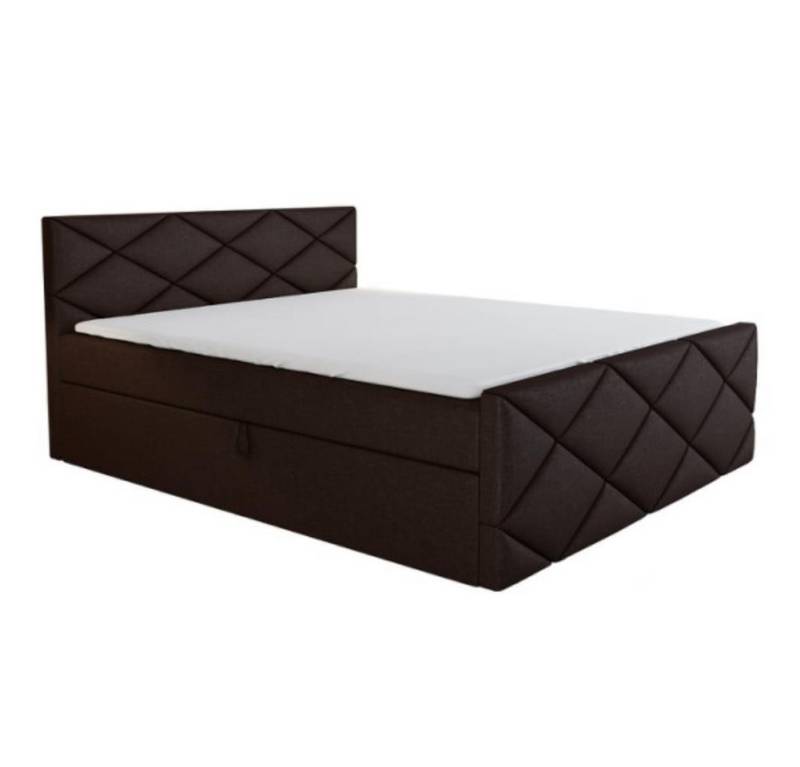 A&J MöbelLand GmbH Boxspringbett AXU mit Bettkasten, Topper und gepolstertem Kopfteil. (Boxspringbett mit Bettkasten und gepolstertem Kopfteil. Inclusive Topper!, TOP ANGEBOT), Länge 216 cm Höhe 106 cm von A&J MöbelLand GmbH