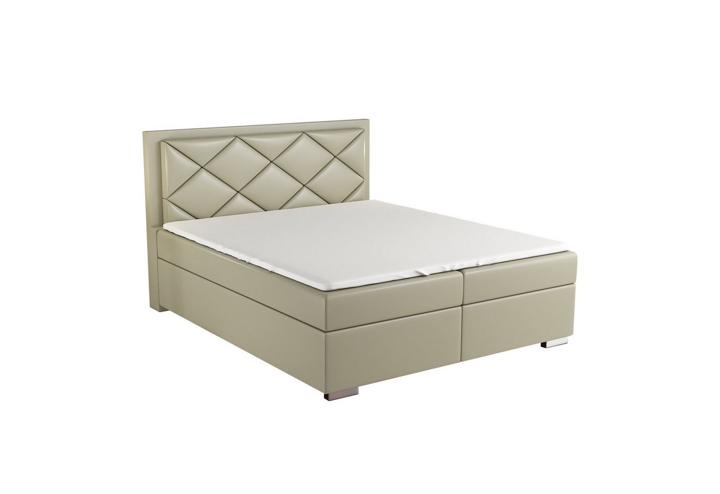 A&J MöbelLand GmbH Boxspringbett BERA mit 2 Bettkästen, Bonell-Matratze und Topper. (Boxspringbett mit Bettkasten und gepolstertem Kopfteil. Inclusive Topper!, TOP ANGEBOT), Länge 208 cm Höhe 106 cm A&J MöbelLand GmbH Boxspringbett BERA mit 2 Bettkästen, Bonell-Matratze und Topper. (Boxspringbett mit Bettkasten und gepolstertem Kopfteil. Inclusive Topper!, TOP ANGEBOT), Länge 208 cm Höhe 106 cm von A&J MöbelLand GmbH