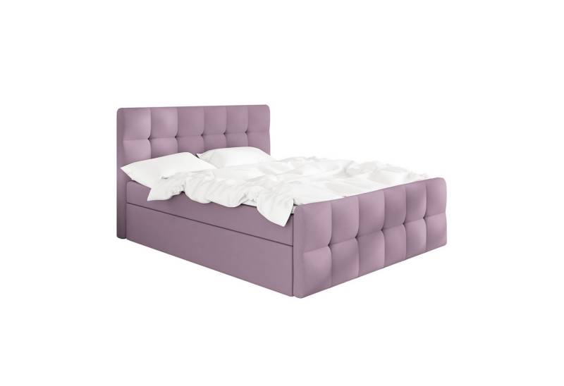 A&J MöbelLand GmbH Boxspringbett BERG mit 2 Bettkästen und Topper. (Boxspringbett mit Bettkasten und gepolstertem Kopfteil. Inclusiv Topper !, TOP ANGEBOT), Länge 216 cm Höhe 106 cm von A&J MöbelLand GmbH