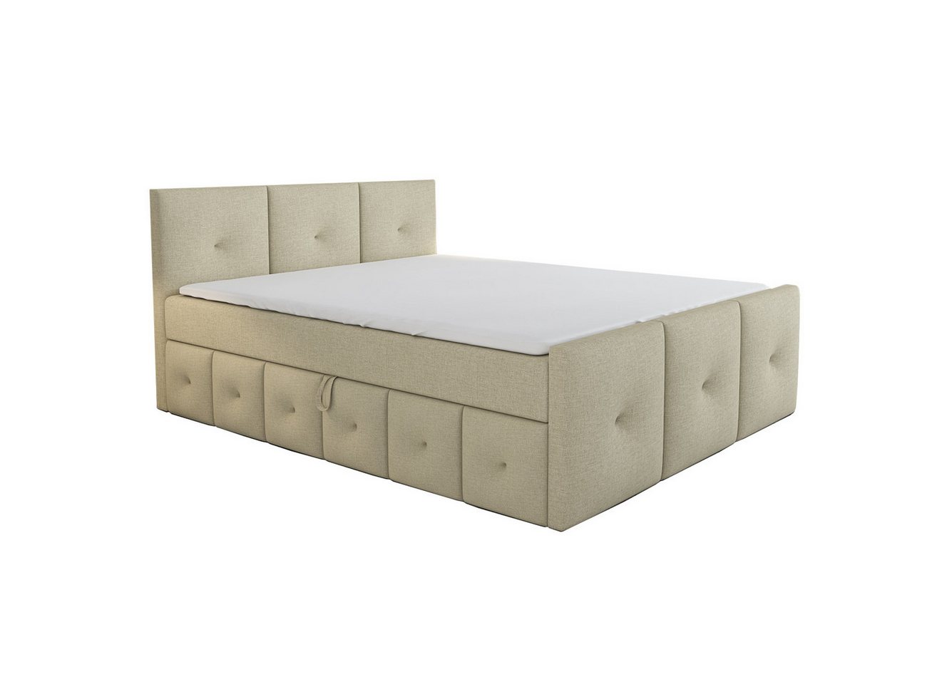 A&J MöbelLand GmbH Boxspringbett BOE mit Bettkasten, Topper und gepolstertem Kopfteil. (Boxspringbett mit Bettkasten und gepolstertem Kopfteil. Inclusive Topper !, TOP ANGEBOT), Länge 216 cm Höhe 106 cm A&J MöbelLand GmbH Boxspringbett BOE mit Bettkasten, Topper und gepolstertem Kopfteil. (Boxspringbett mit Bettkasten und gepolstertem Kopfteil. Inclusive Topper !, TOP ANGEBOT), Länge 216 cm Höhe 106 cm von A&J MöbelLand GmbH