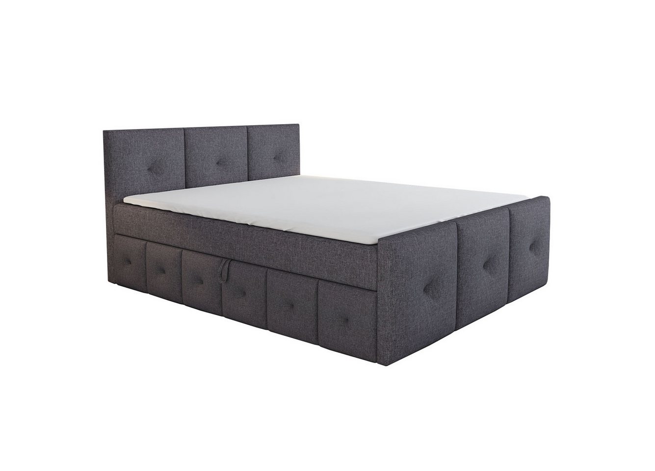A&J MöbelLand GmbH Boxspringbett BOE mit Bettkasten, Topper und gepolstertem Kopfteil. (Boxspringbett mit Bettkasten und gepolstertem Kopfteil. Inclusive Topper !, TOP ANGEBOT), Länge 216 cm Höhe 106 cm A&J MöbelLand GmbH Boxspringbett BOE mit Bettkasten, Topper und gepolstertem Kopfteil. (Boxspringbett mit Bettkasten und gepolstertem Kopfteil. Inclusive Topper !, TOP ANGEBOT), Länge 216 cm Höhe 106 cm von A&J MöbelLand GmbH