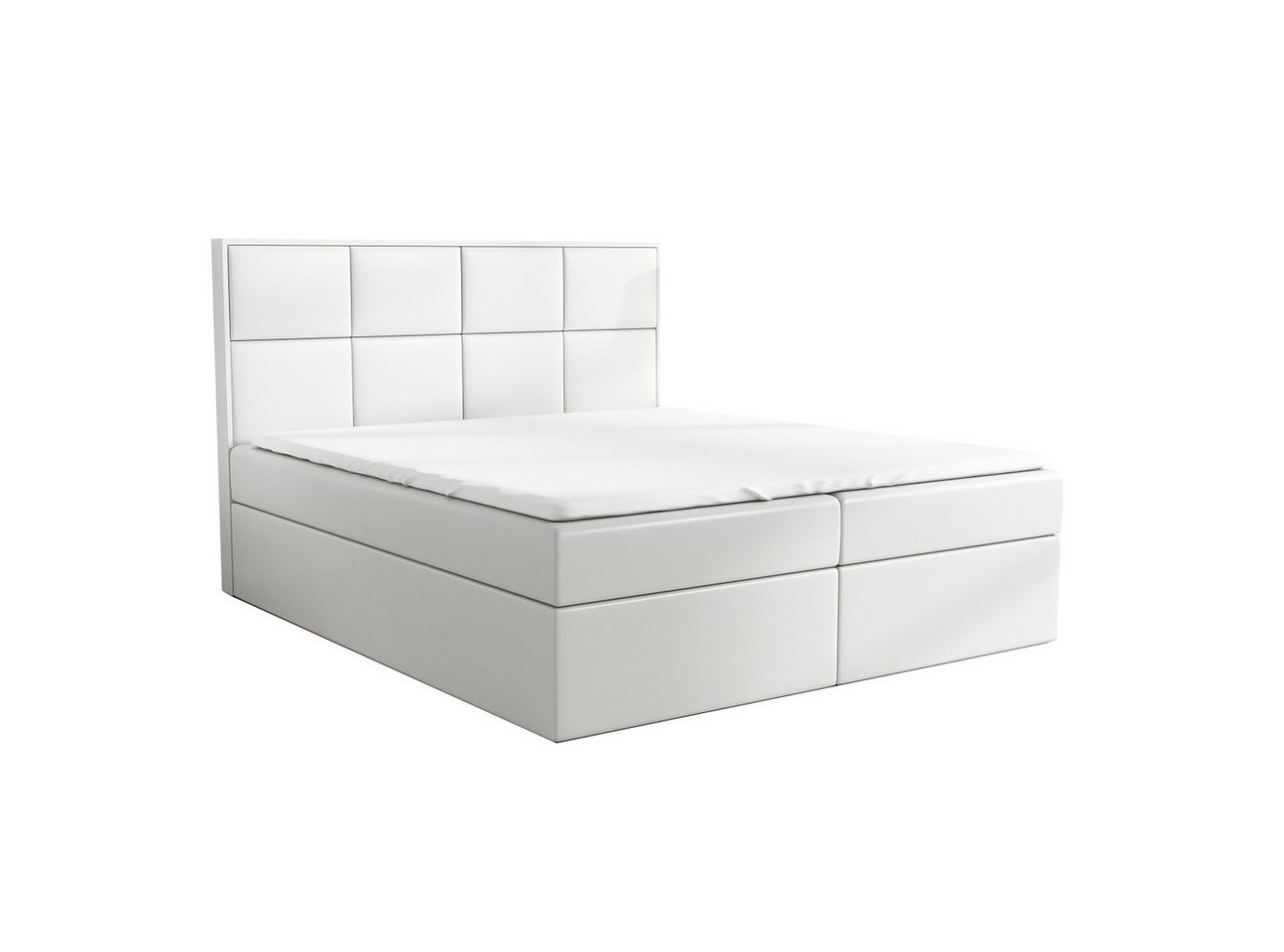 A&J MöbelLand GmbH Boxspringbett DAN mit 2 Bettkästen, Bonell-Matratze und Topper. (Boxspringbett mit Bettkasten und gepolstertem Kopfteil. Inclusive Topper !, TOP ANGEBOT), Länge 208 cm Höhe 106 cm von A&J MöbelLand GmbH