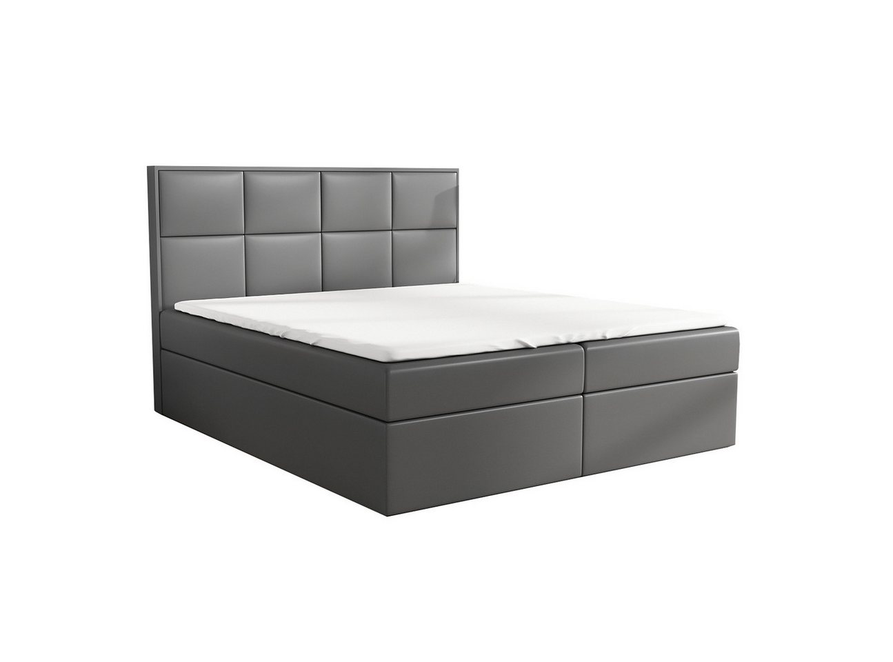 A&J MöbelLand GmbH Boxspringbett DAN mit 2 Bettkästen, Bonell-Matratze und Topper. (Boxspringbett mit Bettkasten und gepolstertem Kopfteil. Inclusive Topper !, TOP ANGEBOT), Länge 208 cm Höhe 106 cm von A&J MöbelLand GmbH