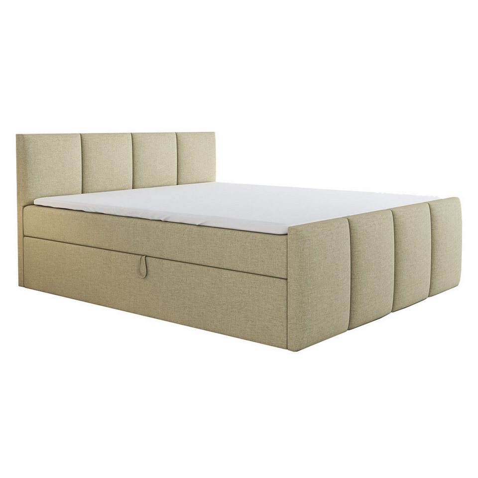 A&J MöbelLand GmbH Boxspringbett ECOS mit Bonell-Matratze und Topper. (Boxspringbett mit Bettkasten und gepolstertem Kopfteil. Inclusive Topper !, TOP ANGEBOT), Länge 216 cm Höhe 106 cm A&J MöbelLand GmbH Boxspringbett ECOS mit Bonell-Matratze und Topper. (Boxspringbett mit Bettkasten und gepolstertem Kopfteil. Inclusive Topper !, TOP ANGEBOT), Länge 216 cm Höhe 106 cm von A&J MöbelLand GmbH