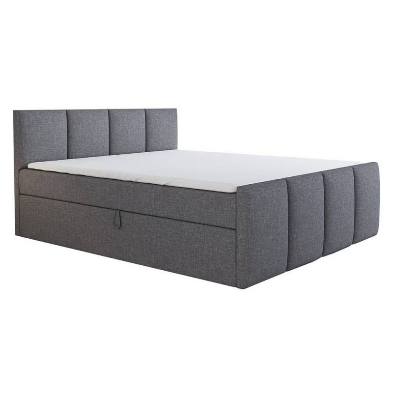 A&J MöbelLand GmbH Boxspringbett ECOS mit Bonell-Matratze und Topper. (Boxspringbett mit Bettkasten und gepolstertem Kopfteil. Inclusive Topper !, TOP ANGEBOT), Länge 216 cm Höhe 106 cm von A&J MöbelLand GmbH