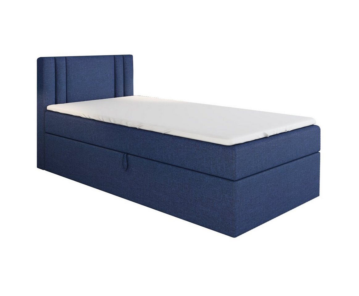 A&J MöbelLand GmbH Boxspringbett Einzelbett GAMAL mit Bettkasten, Topper und gepolstertem Kopfteil. (Boxspringbett mit Bettkasten und gepolstertem Kopfteil.Inclusive Topper !, TOP ANGEBOT), Länge 208 cm Höhe 106 cm A&J MöbelLand GmbH Boxspringbett Einzelbett GAMAL mit Bettkasten, Topper und gepolstertem Kopfteil. (Boxspringbett mit Bettkasten und gepolstertem Kopfteil.Inclusive Topper !, TOP ANGEBOT), Länge 208 cm Höhe 106 cm von A&J MöbelLand GmbH