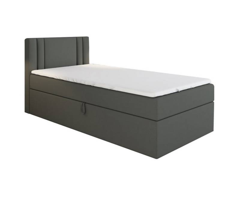 A&J MöbelLand GmbH Boxspringbett Einzelbett GAMAL mit Bettkasten, Topper und gepolstertem Kopfteil. (Boxspringbett mit Bettkasten und gepolstertem Kopfteil.Inclusive Topper !, TOP ANGEBOT), Länge 208 cm Höhe 106 cm A&J MöbelLand GmbH Boxspringbett Einzelbett GAMAL mit Bettkasten, Topper und gepolstertem Kopfteil. (Boxspringbett mit Bettkasten und gepolstertem Kopfteil.Inclusive Topper !, TOP ANGEBOT), Länge 208 cm Höhe 106 cm von A&J MöbelLand GmbH