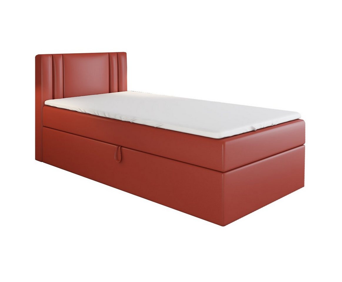 A&J MöbelLand GmbH Boxspringbett Einzelbett GAMAL mit Bettkasten, Topper und gepolstertem Kopfteil. (Boxspringbett mit Bettkasten und gepolstertem Kopfteil.Inclusive Topper !, TOP ANGEBOT), Länge 208 cm Höhe 106 cm A&J MöbelLand GmbH Boxspringbett Einzelbett GAMAL mit Bettkasten, Topper und gepolstertem Kopfteil. (Boxspringbett mit Bettkasten und gepolstertem Kopfteil.Inclusive Topper !, TOP ANGEBOT), Länge 208 cm Höhe 106 cm von A&J MöbelLand GmbH