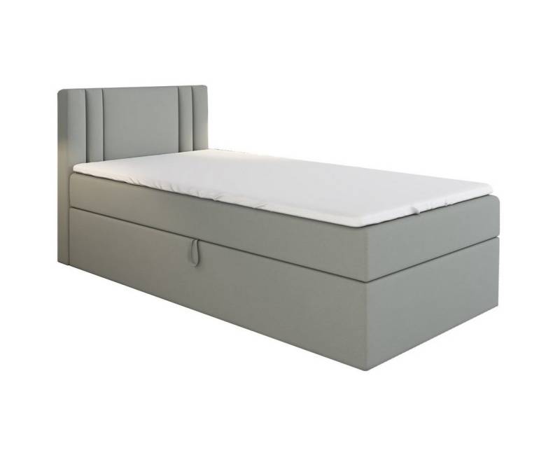 A&J MöbelLand GmbH Boxspringbett Einzelbett GAMAL mit Bettkasten, Topper und gepolstertem Kopfteil. (Boxspringbett mit Bettkasten und gepolstertem Kopfteil.Inclusive Topper !, TOP ANGEBOT), Länge 208 cm Höhe 106 cm A&J MöbelLand GmbH Boxspringbett Einzelbett GAMAL mit Bettkasten, Topper und gepolstertem Kopfteil. (Boxspringbett mit Bettkasten und gepolstertem Kopfteil.Inclusive Topper !, TOP ANGEBOT), Länge 208 cm Höhe 106 cm von A&J MöbelLand GmbH