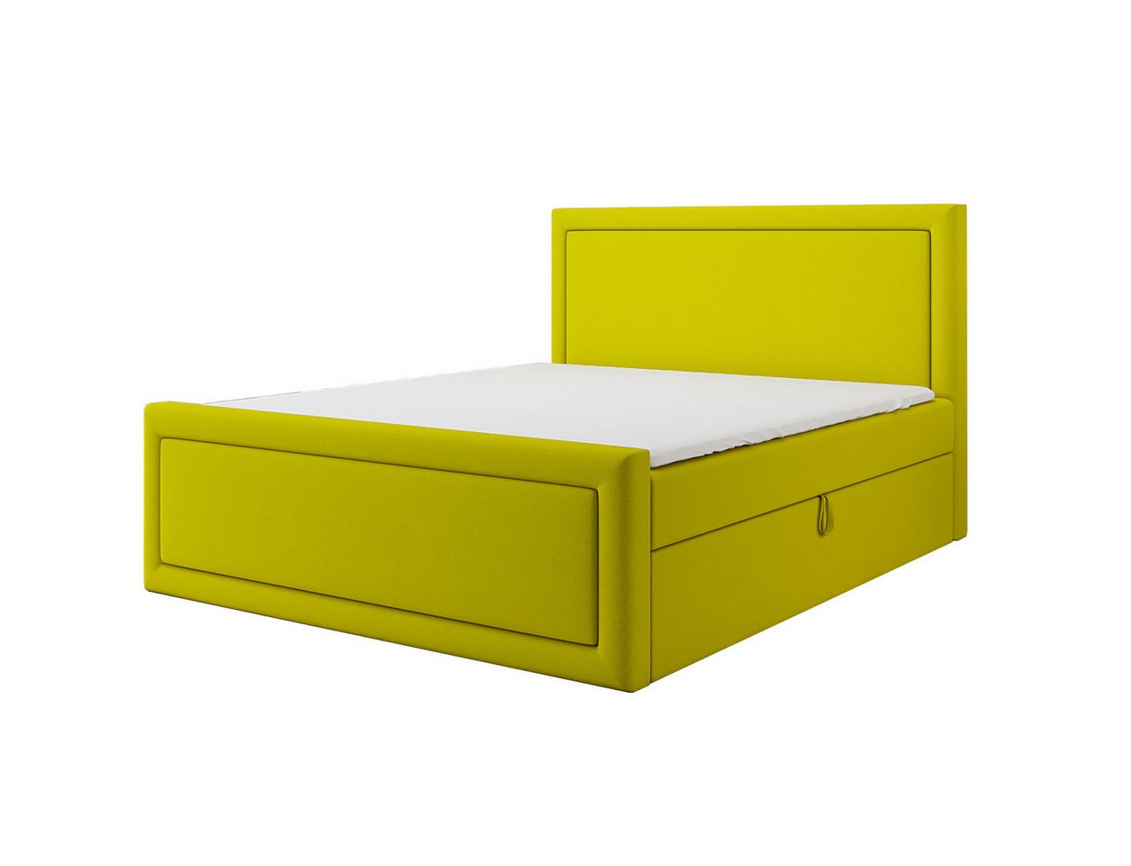 A&J MöbelLand GmbH Boxspringbett GERI mit Bettkasten, Topper und gepolstertem Kopfteil. (Boxspringbett mit Bettkasten und gepolstertem Kopfteil. Inclusiv Topper !, TOP ANGEBOT), Länge 216 cm Höhe 106 cm von A&J MöbelLand GmbH