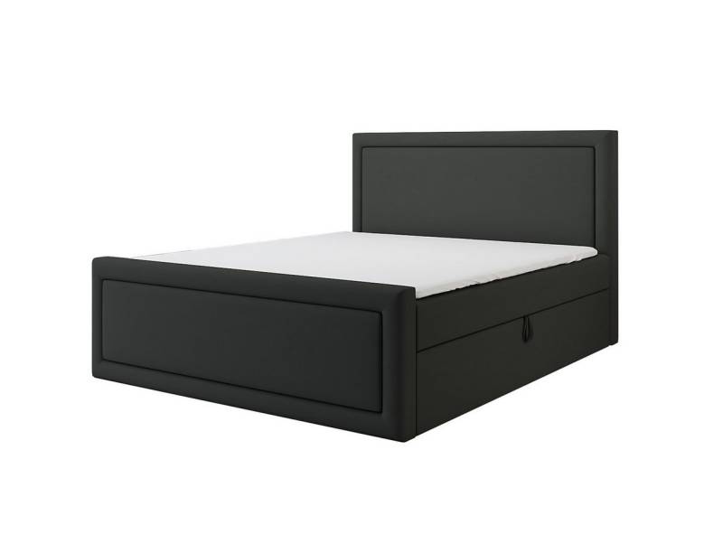 A&J MöbelLand GmbH Boxspringbett GERI mit Bettkasten, Topper und gepolstertem Kopfteil. (Boxspringbett mit Bettkasten und gepolstertem Kopfteil. Inclusiv Topper !, TOP ANGEBOT), Länge 216 cm Höhe 106 cm von A&J MöbelLand GmbH