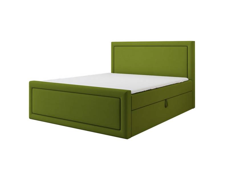 A&J MöbelLand GmbH Boxspringbett GERI mit Bettkasten, Topper und gepolstertem Kopfteil. (Boxspringbett mit Bettkasten und gepolstertem Kopfteil. Inclusiv Topper !, TOP ANGEBOT), Länge 216 cm Höhe 106 cm von A&J MöbelLand GmbH