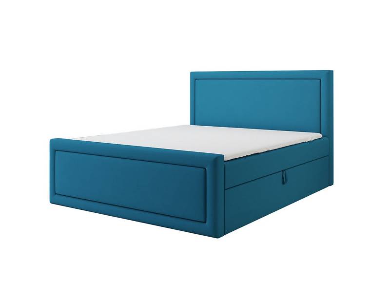 A&J MöbelLand GmbH Boxspringbett GERI mit Bettkasten, Topper und gepolstertem Kopfteil. (Boxspringbett mit Bettkasten und gepolstertem Kopfteil. Inclusiv Topper !, TOP ANGEBOT), Länge 216 cm Höhe 106 cm von A&J MöbelLand GmbH