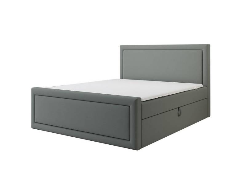 A&J MöbelLand GmbH Boxspringbett GERI mit Bettkasten, Topper und gepolstertem Kopfteil. (Boxspringbett mit Bettkasten und gepolstertem Kopfteil. Inclusiv Topper !, TOP ANGEBOT), Länge 216 cm Höhe 106 cm von A&J MöbelLand GmbH