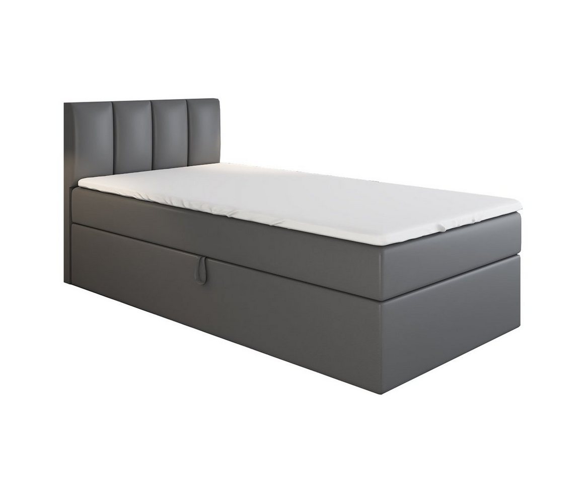 A&J MöbelLand GmbH Boxspringbett Einzelbett Gunnar mit Bettkasten, Topper und gepolstertem Kopfteil. (Boxspringbett mit Bettkasten und gepolstertem Kopfteil. Inclusive Topper !, TOP ANGEBOT), Länge 208 cm Höhe 106 cm A&J MöbelLand GmbH Boxspringbett Einzelbett Gunnar mit Bettkasten, Topper und gepolstertem Kopfteil. (Boxspringbett mit Bettkasten und gepolstertem Kopfteil. Inclusive Topper !, TOP ANGEBOT), Länge 208 cm Höhe 106 cm von A&J MöbelLand GmbH